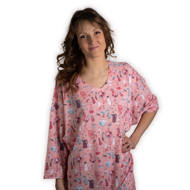 KiOma Moomin women's caftan, Festivities, light pink