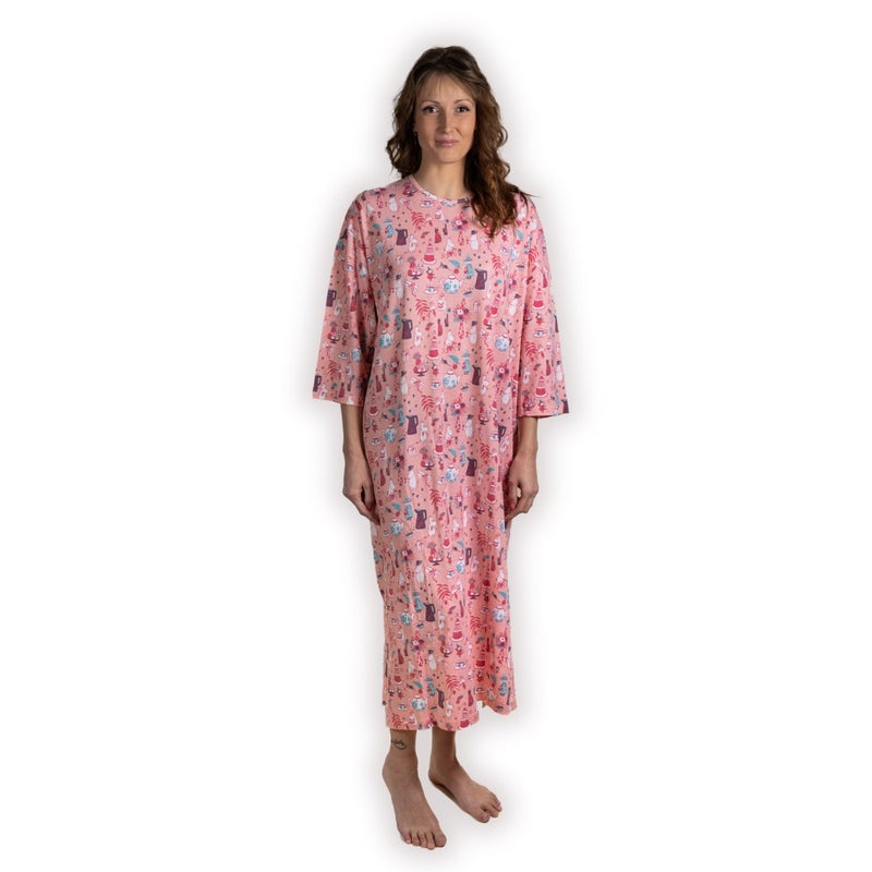 KiOma Moomin women's long nightgown Festivities, light pink