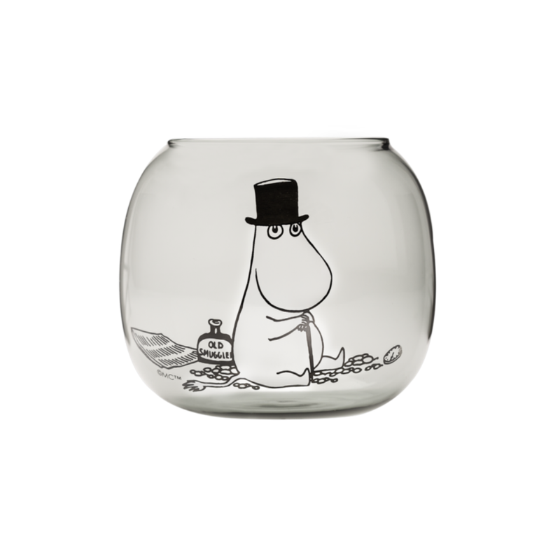 Muumi kynttil&auml;lyhty Muumipappa, harmaa