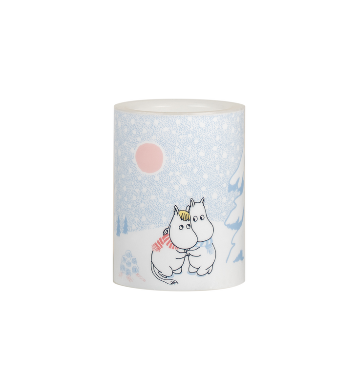 Muurla Moomin Led candle Let It Snow 10 cm