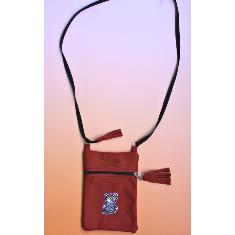 Ihanaiset&reg; Nahkalaukku Hupsu Kissa (Ruskea)