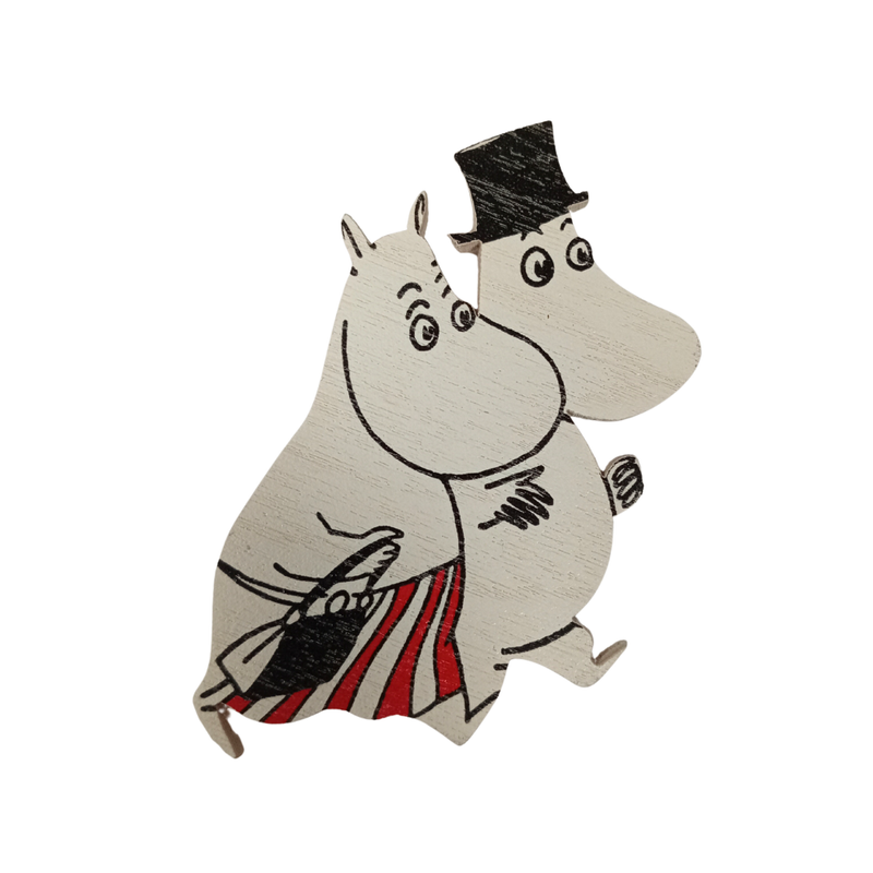 Moomin Magnet: Moominmamma & Moominpappa Rushing