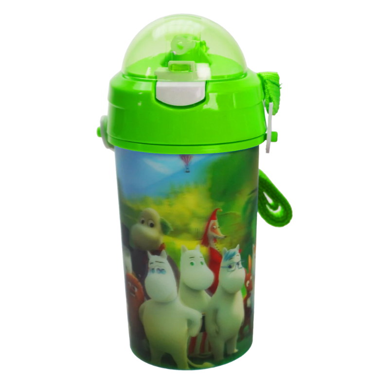 Moomins 3D Bottle &ndash; Moomin Family in the Forest green