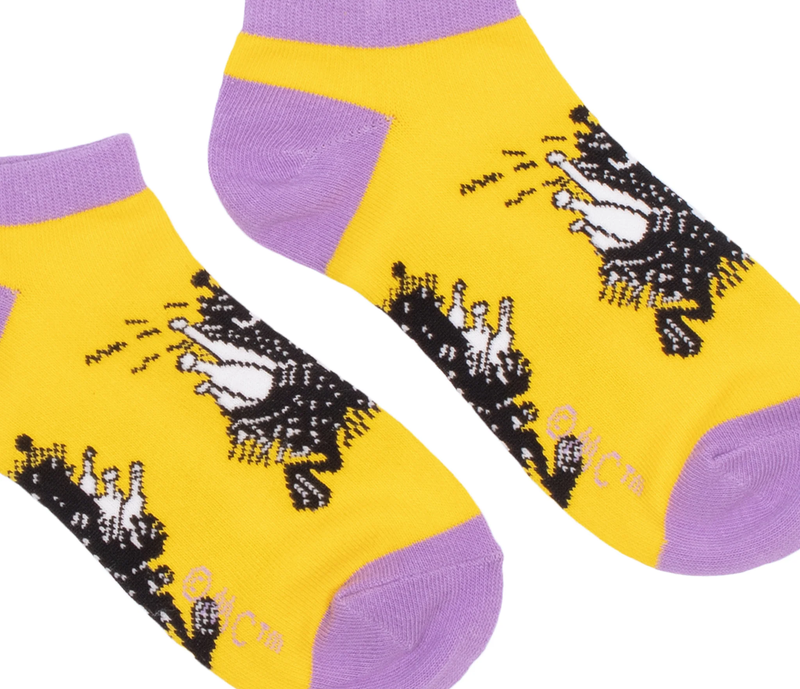 Nordicbuddies Moomin Stinky on the Run Women's Ankle Socks - Yellow