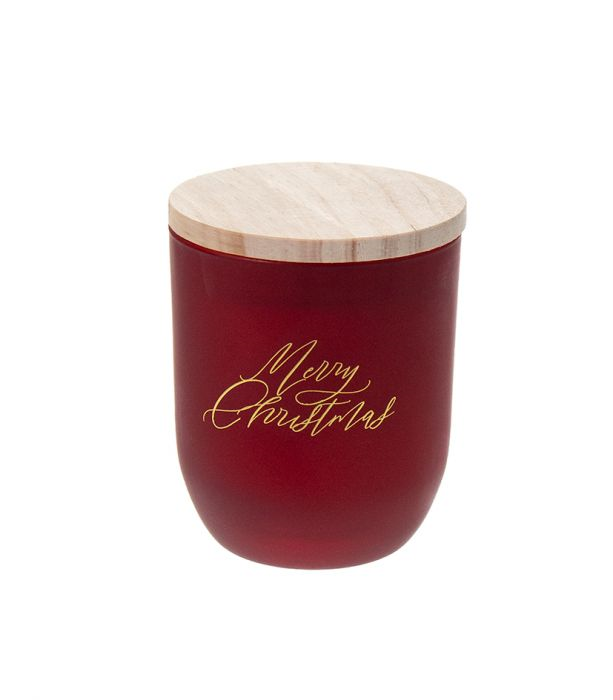 AmandaB scented candle Merry Christmas, red