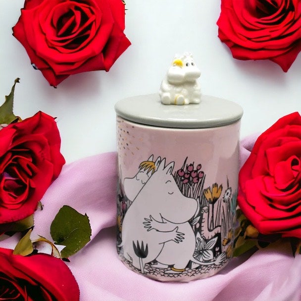 House Of Disaster ceramic Moomin jar with a lid, 'Love' Jar
