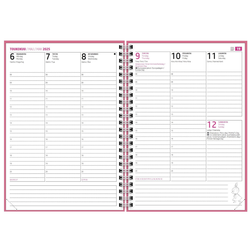 Muumi 80-juhlavuoden A5-lukuvuosikalenteri 2025-2026 Pikku Myy