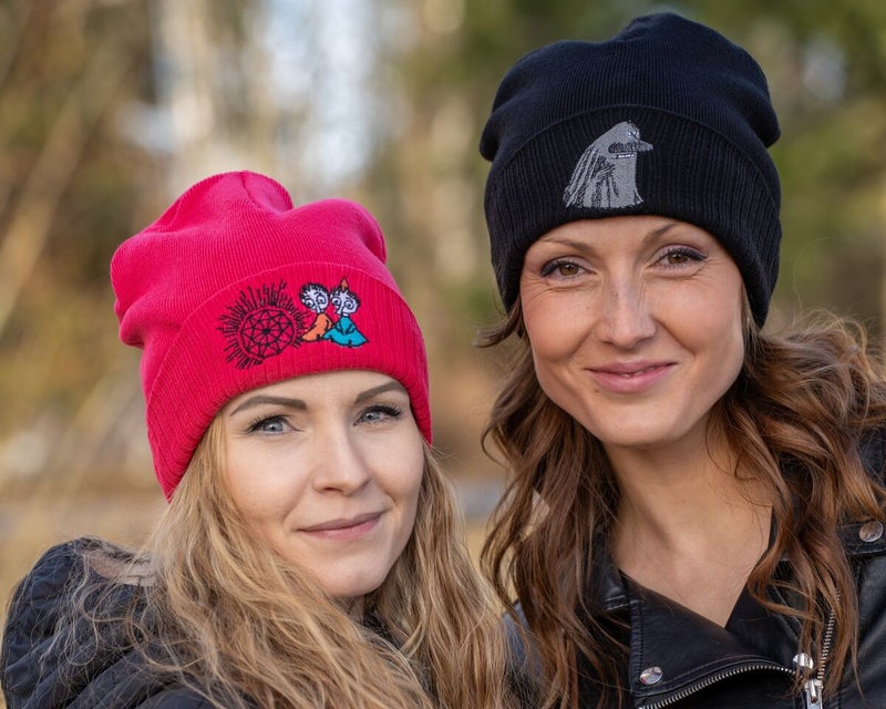 KiOma Moomin beanie Lumi, black Groke